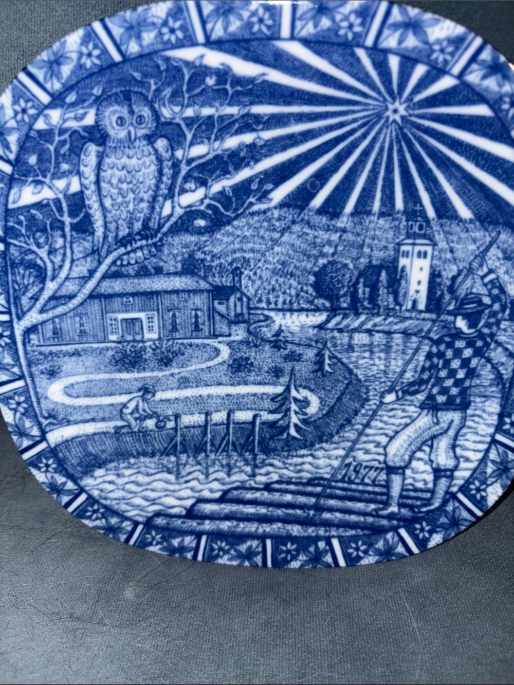 Julien Rorstand Vintage Christmas Plate 1977 Sweden